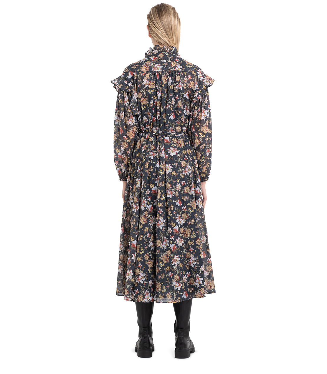 Atelier フローラルプリントコットンモスリンドレス 詳細画像 ブラックマルチフラワー 2